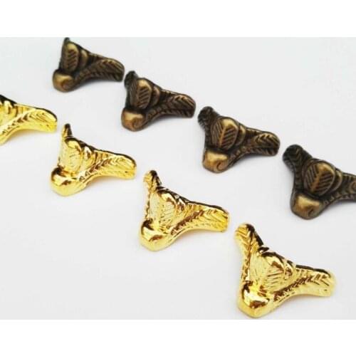 4pcs Mini Small Jewelry Chest Music Box Wood Case Decor Feet Leg Corner Protector