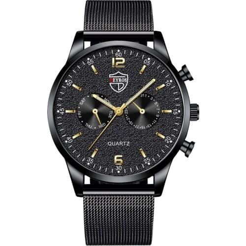 BELUSHI Mens Gold Watch