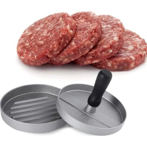 Burger Press Hamburger Meet Maker Aluminum 4.6 inch Dia Non-Stick Quarter Pounder Beef Burger Hamburger Press Make Poultry Tools