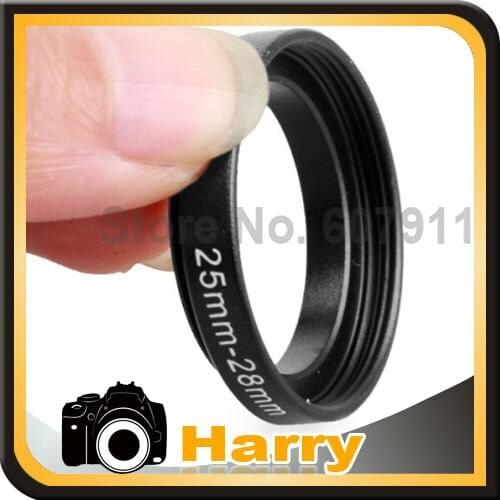 Camera Black Step Up Filter Ring 25mm to 28mm 25mm-28mm 25-28mm