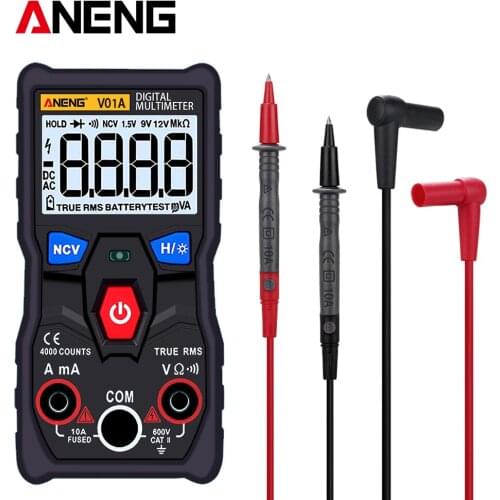 V01A 4000 Counts Digital Multimeter Tester True-RMS intelligent NCV AC/DC Voltage Current Ohm Test Tool