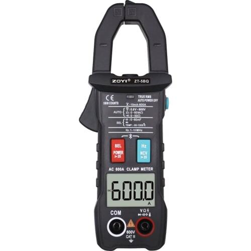 ZOYI ZT-5BQ Digital Clamp Meter 6000 Counts High Precision Multimeter 600A AC DC Current Voltage Tester