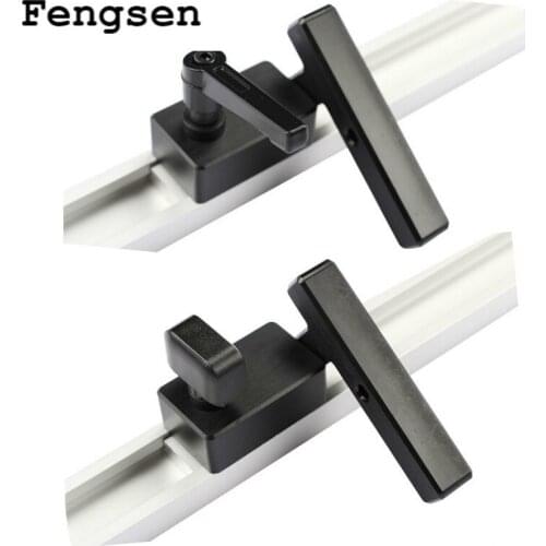 Woodworking Tools T Slot Miter Gauge Track Stops Miter Track Slanted Groove Limiter Saw Table Router Planer Table DIY