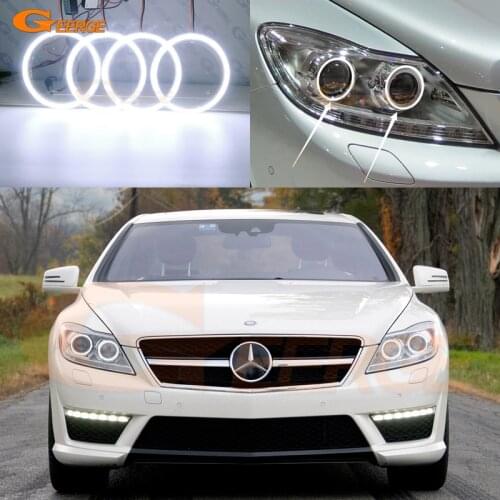 For Mercedes Benz W216 C216 CL CL500 CL600 CL63 CL65 AMG Facelift Ultra bright COB led angel eyes halo rings Day Light