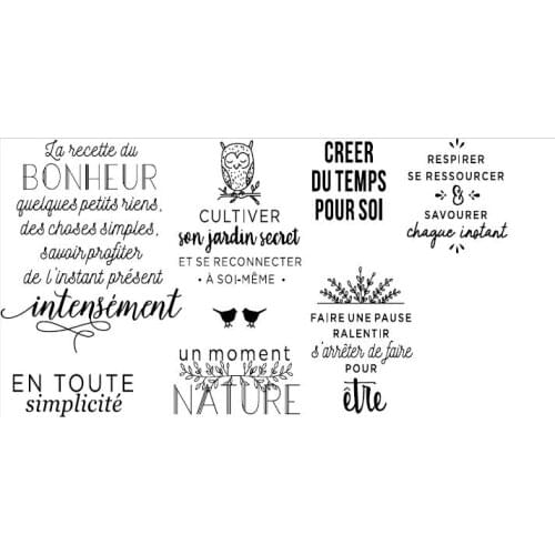 French Transparent Clear Stamp for DIY scrapbooking/Card Making C434