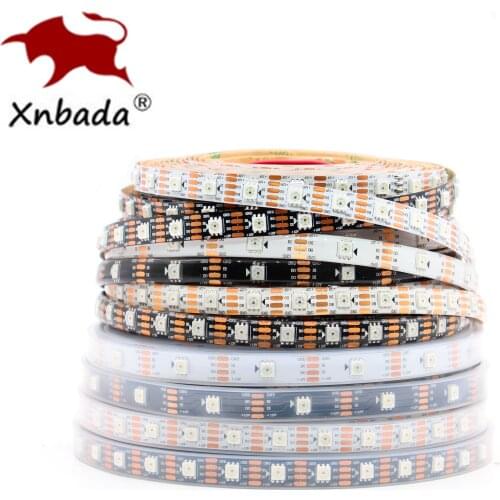 DC12V WS2815(WS2812B WS2813 Update) RGB Led Pixel Strip,Individually Addressable White/Black PCB Dual-Signal Led Flexible Light