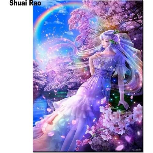 Crystal diamond paintingkerst purple Princess diamond embroidery full square/round drill 5d puzzles gifts for the new year 2020