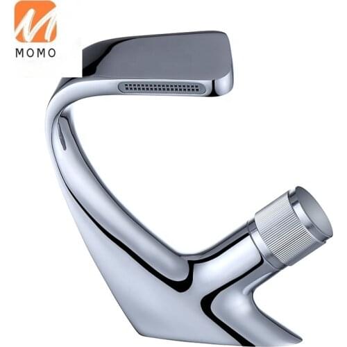 Brass waterfall tap mixer black/gold Luxury bathroom wash basin faucet