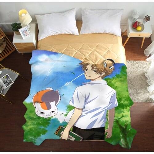 Mxdfafa Anime Natsume Yuujinchou Summer Quilts 3D Luxury bedding Good Quality Bed Cover Children Adults Duvet Soft Comforter