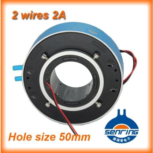 Hot selling rotary joint/slip ring 2 circuits each signal 2A with bore size 50mm
