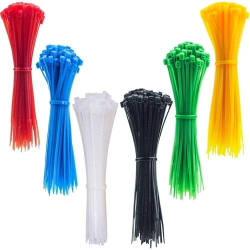 Multi-Purpose Cable Tie 100pcs 3x100mm Multifunction Self-locking Plastic Nylon Cable Tie Zip Ties Nylon Self Locking Wire Ties