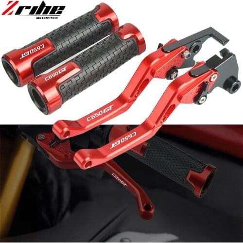 Motorcycle Accessories Adjustable Folding Brake Clutch Levers Handlebar Hand Grips for BMW C650GT C 650GT C650 GT 2011-2017 2016