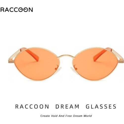 2021 New Small Frame Metal Ocean Sunglasses European American Trend Oval Eyewear Female Anti-Uv400 Sun Glasses Brand Designer