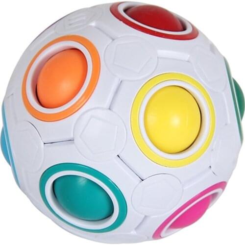 New Hot Strange-shape Magic Cube Toy Desk Toy Anti Stress Rainbow Ball Football Puzzles Stress Reliever