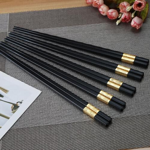 Chinese Style Chopsticks Alloy Chopsticks Restaurant Hot Pot Long Sushi Chopsticks Household Kitchen Utensils