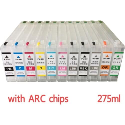 Refillable ink cartridges for Epson stylus pro 4900 large format printer with ARC chips on high quality