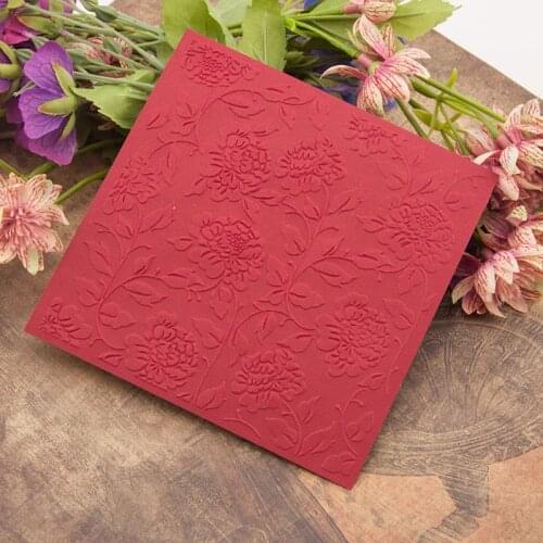 Plastic Embossing Folder Stencils Template Molds DIY Scrapbooking Paper Photo Album Card Decoration Flower E56C