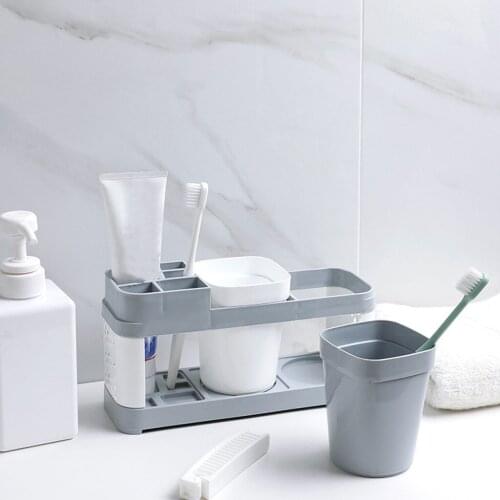 Simple Bathroom Shower Storage Rack Toothbrush Toothpaste Sucker Holder Kitchen Storage Stand Set Bathroom Accesoires Shelf FN70