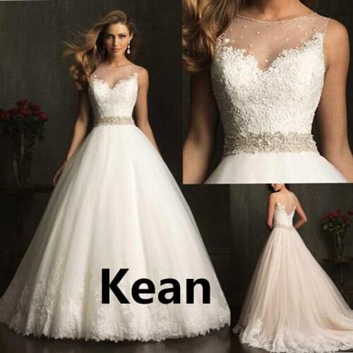 Vintage Wedding Dress Tank Appliques Beads Belt Ball Gown Dubai Arabic Abiti Da Sposa Boho Vestidos De Novia De Noche