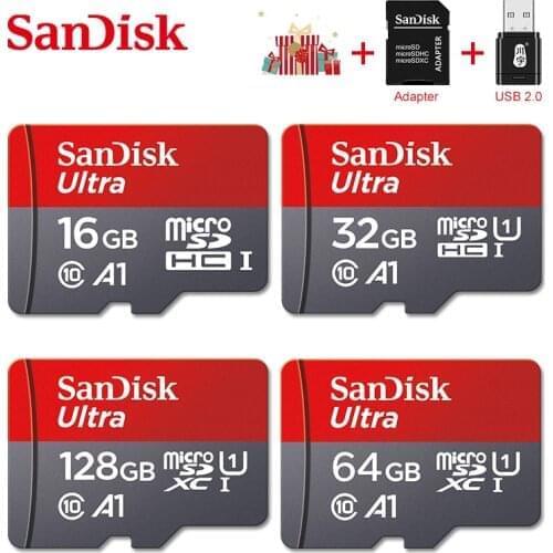 Sandisk carte sd micro sd Tarjeta SD 16GB memory card Class 10 TF/SD 32gb 64gb 128gb cartao de A1 memoria with retail package
