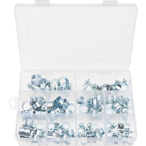 Hose Clamp, Stainless Steel Adjustable, Fuel Line Clamp, Suitable for Pipeline, Automotive and Mechanical Applications