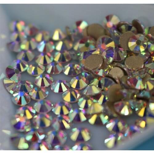 Size s12 Crystal Glitter Rhinestones Non Hot Fix FlatBack Strass Sewing & Fabric Garment Rhinestone Nail Art Stone