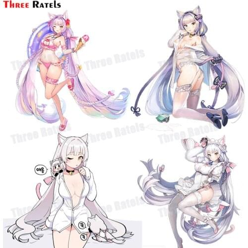 Three Ratels FC998 CS Perrault Anime Last Origin Game Decal For Opel PVC &Vinyl Sticker Laptop Fridge Auto Decoration