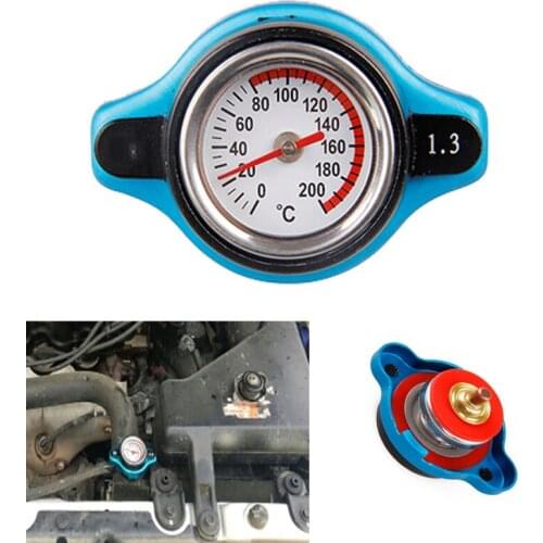 Universal 1.3 Bar Big Head Temperature Gauge with Utility safe 1.3 bar Thermostatic Gauge Radiator Cap Tank Cover