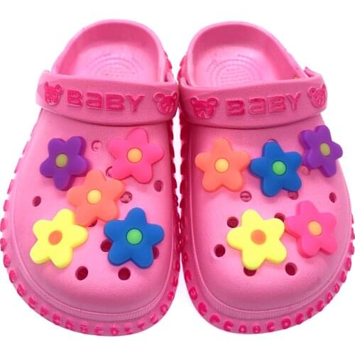 10PCS/Set Lovely Flower Icon Shoes Charms Cartoon Plant Shoes Decoration For Kids Party Gifts Accessories On Croc Jibz Buckles