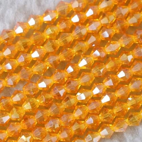 14 colors glass crystal 4*4mm bincone shape 110pcs/strand fashion diy loose spacers beads diy jewelry findings accessories B1102