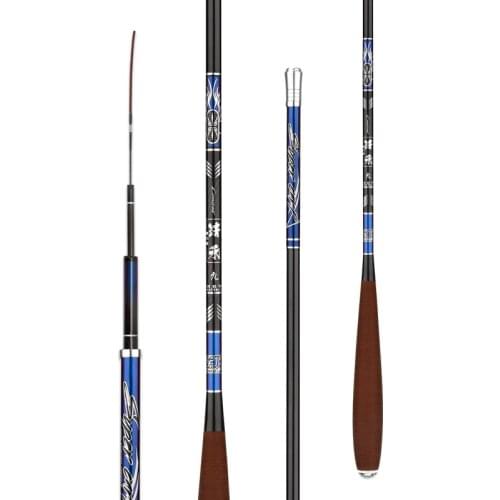 2.7m-5.4m Carp fishing rod imported Japan carbon super light and hard hand rod 28 tune stream fishing rod 360° rotating tip