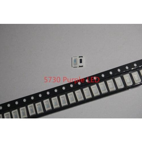 5630/5730 SMD/SMT UV/purple Light 200PCS chip lamps 395-400nm LED crystal Clear beads LED GOOD quality