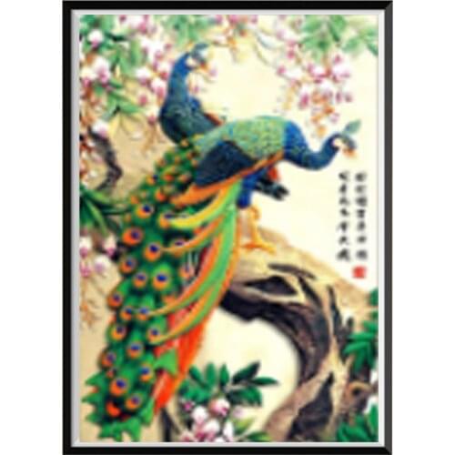 5D diamond painting peacock animal handmade DIY cross stitch kit diamond embroidery mosaic decoration painting new year gift