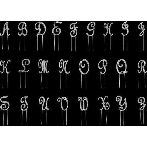 Alphabet A-Z Letter Diamante Cake Topper Birthday Wedding Anniversary Decoration