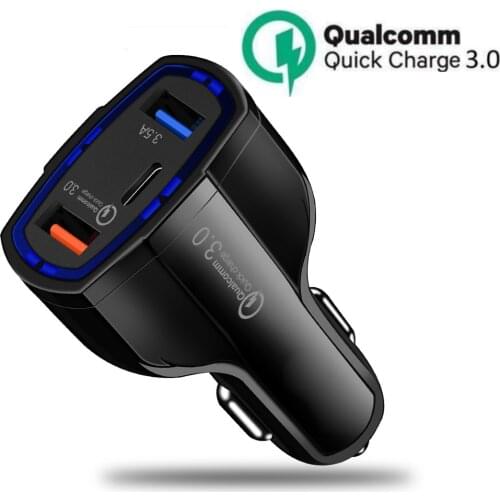 Type C Car Charger 35W PD Quick Charge 3.0 QC 3.0 Dual USB Port Fast Charger Car Phone Charging Adapter for Iphone Xiaomi Huawei