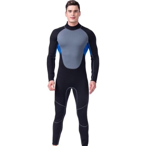 Mens Super Flexible Wetsuit 3mm Neoprene Long-Sleeve Scuba Dive Diving Rashguard Swimming Surfing UV Sun Protection Suits