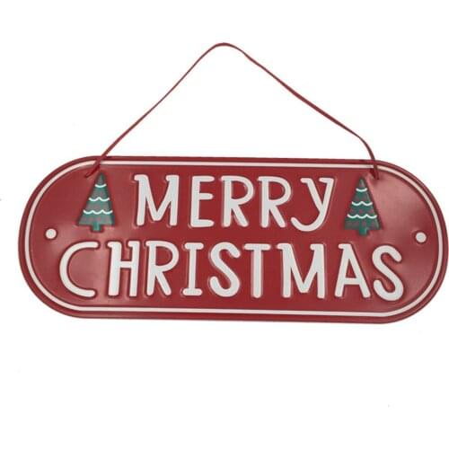 Home Decor Christmas Ornament Creative House Number Wrought Iron Christmas Welcome Card Supplies Accessories Dropship