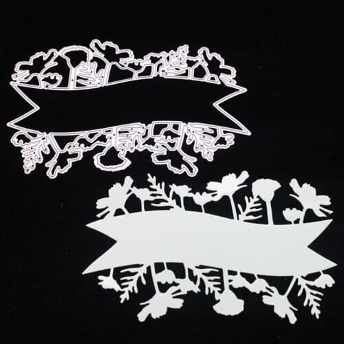 Flowers Label Metal Cutting Dies Stencils for DIY Scrapbooking/photo album Decorative Embossing DIY Paper Cards