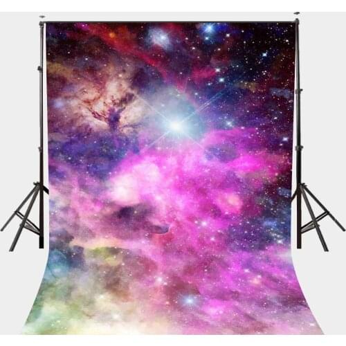 5x7ft Starry Universe Backdrop Ultra Violet Bright Stars Photography Background