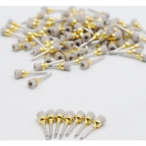 Alumina Bowl Latch Flat Type Dental Polishing Polisher Brush Prophy 20Pcs For Dental Clinic