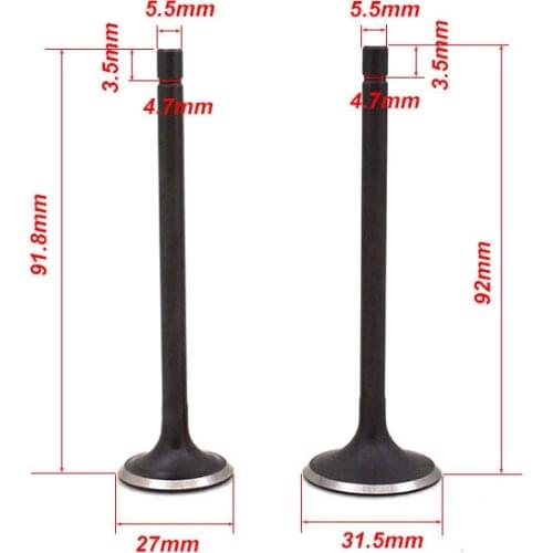 Motorcycle Engine Valve Intake Exhaust Stem Valve For ZONGSHEN LOVOL SB200-L SB 200 200cc Engine Spare Parts