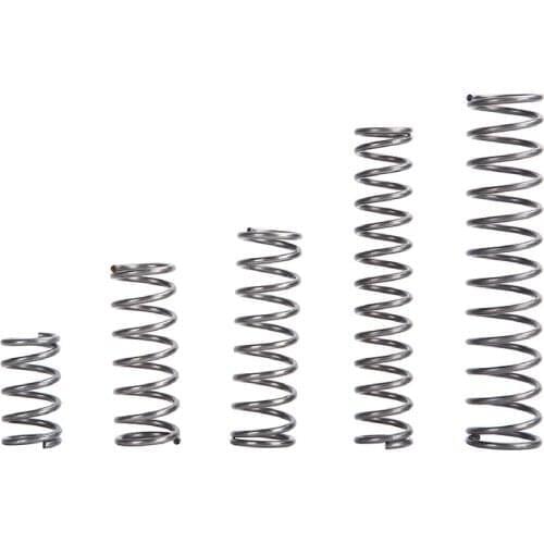 2x14mm Compressed Springs, 2mm Wire Diameter x 14mm Outer Diameter x (15-100)mm Free Length, Spring Steel Compressed