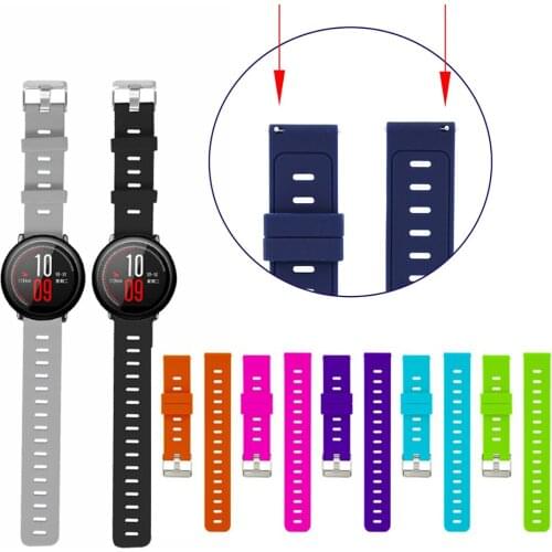 For Huami Amazfit Pace Stratos 2 2S 3 GTR 2 2E 22mm Silicone Sport Strap Bracelet Belt For Amazfit GTS 2E 2 Mini Bip Accessorie