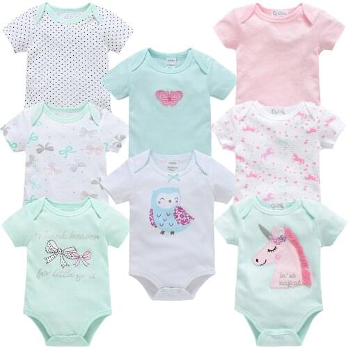 Roupas Bebe De 0-12M Newborn Baby Girls Bodysuits Infant Cotton Summer Boy Baby Cartoon Clothes Girl Toddler Crawling Clothing