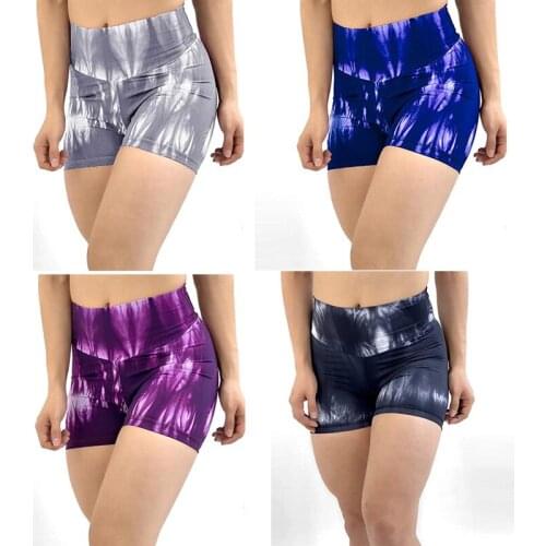 Fitness Gym Push Up Short Women Workout Sexy Quick-Drying Yoga Shorts Print Tight Running High Waist Short Jogging Sport Legging