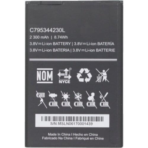 1x 2300mAh / 8.74Wh C795344230L Replacement Battery For BLU Studio J5 S0290UU Batteries