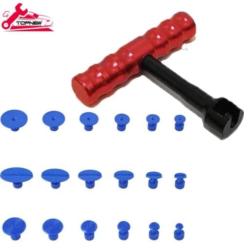 T-Handle Dent Puller, Car Dent Repair Puller Paintless Removal Tool T-Hanle Bar Tool With Glue Tabs