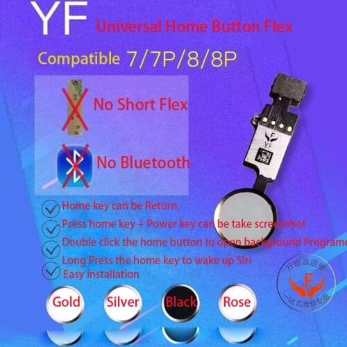 Universal Home button for IPhone 7 7 Plus 8 8 Plus with Touch Return Screen Capture Function All work Without Touch ID Function