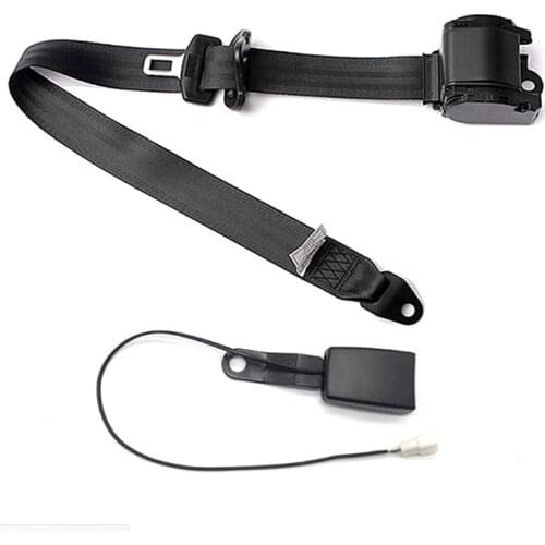 Universal Car Seat Safty Belts Automatic Retractable Adjustable 3 Point Auto Car Safety Seat with Warning Cable