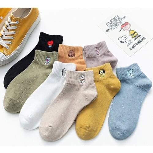 Cartoon Animal Cotton Print Cute Funny Style Women Socks